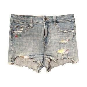 American eagle Pride Inspired Shorts Distressed Denim Ripped Short Short